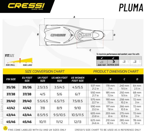 Palmes cressi PLUMA – Image 9
