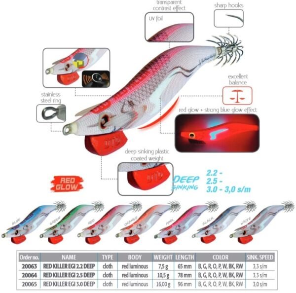 Turlutte DTD RED KILLER DEEP 3.0 / 3.5