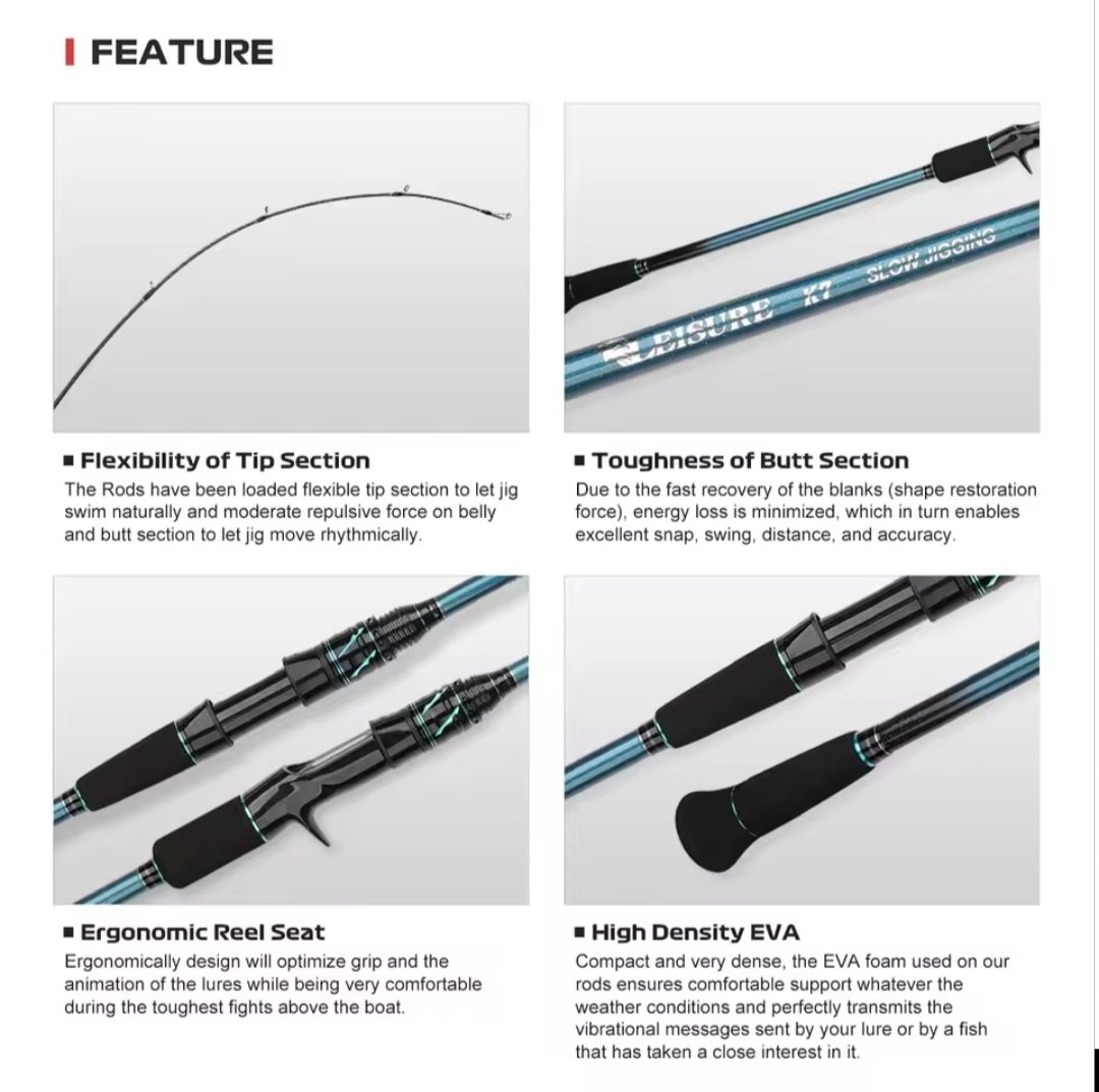 Canne Noeby LEISURE Slow Jig K7 1.83m / 100-350g – Image 5