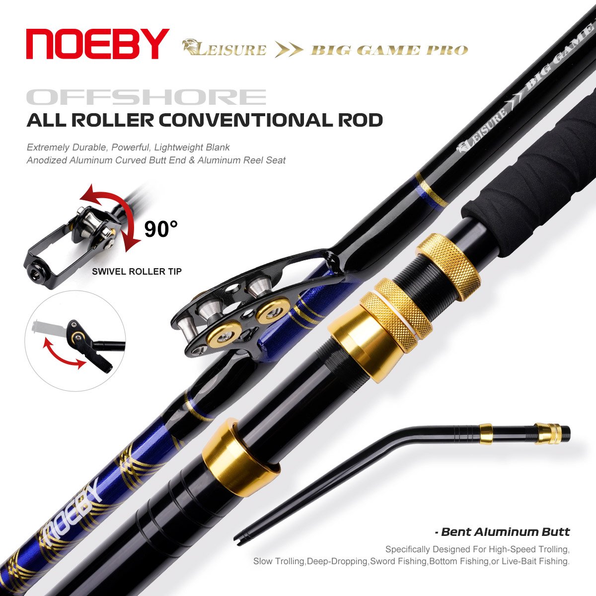 Canne Noeby BIG GAME PRO 1.83m / 50-80lb – Image 6