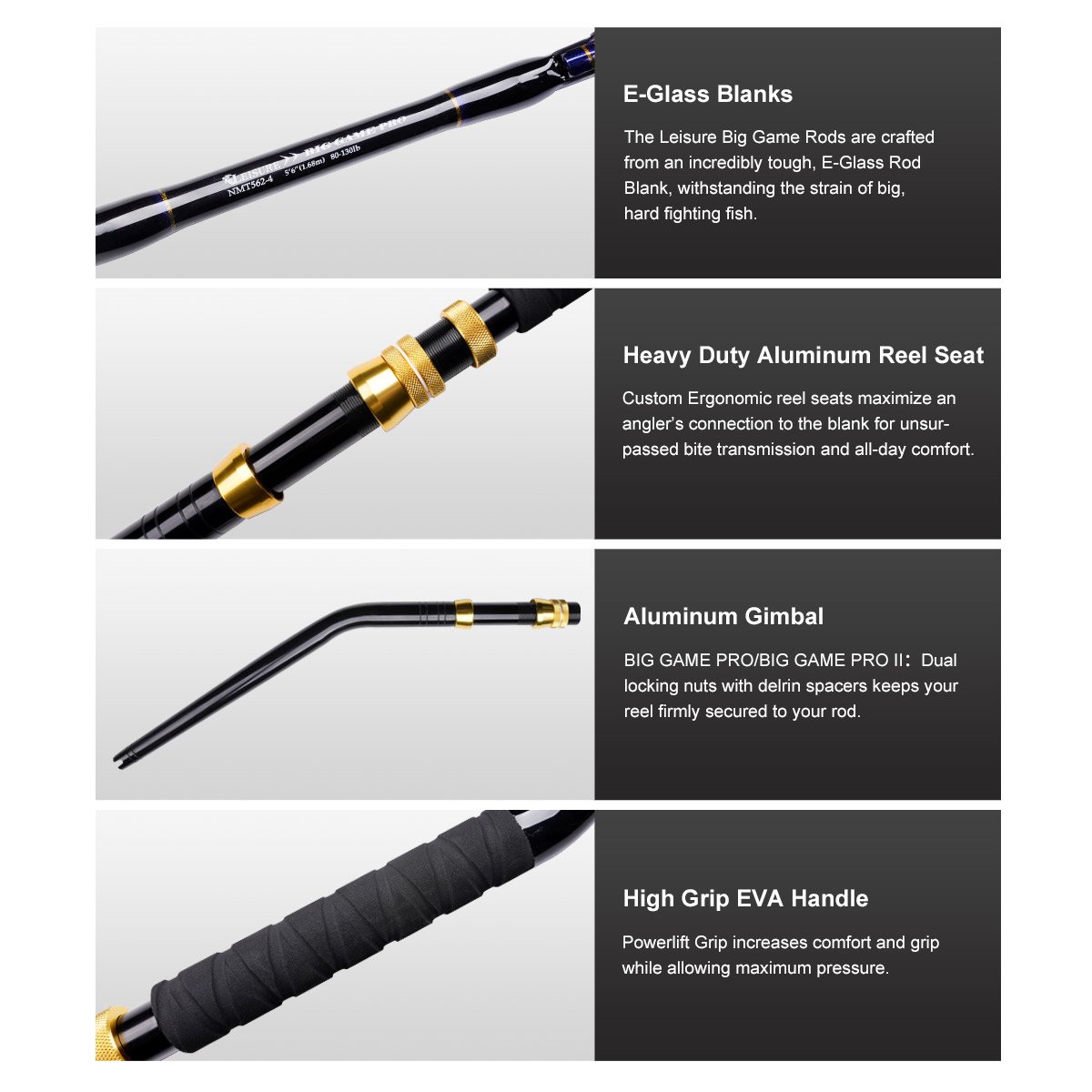 Canne Noeby BIG GAME PRO 1.83m / 50-80lb – Image 3