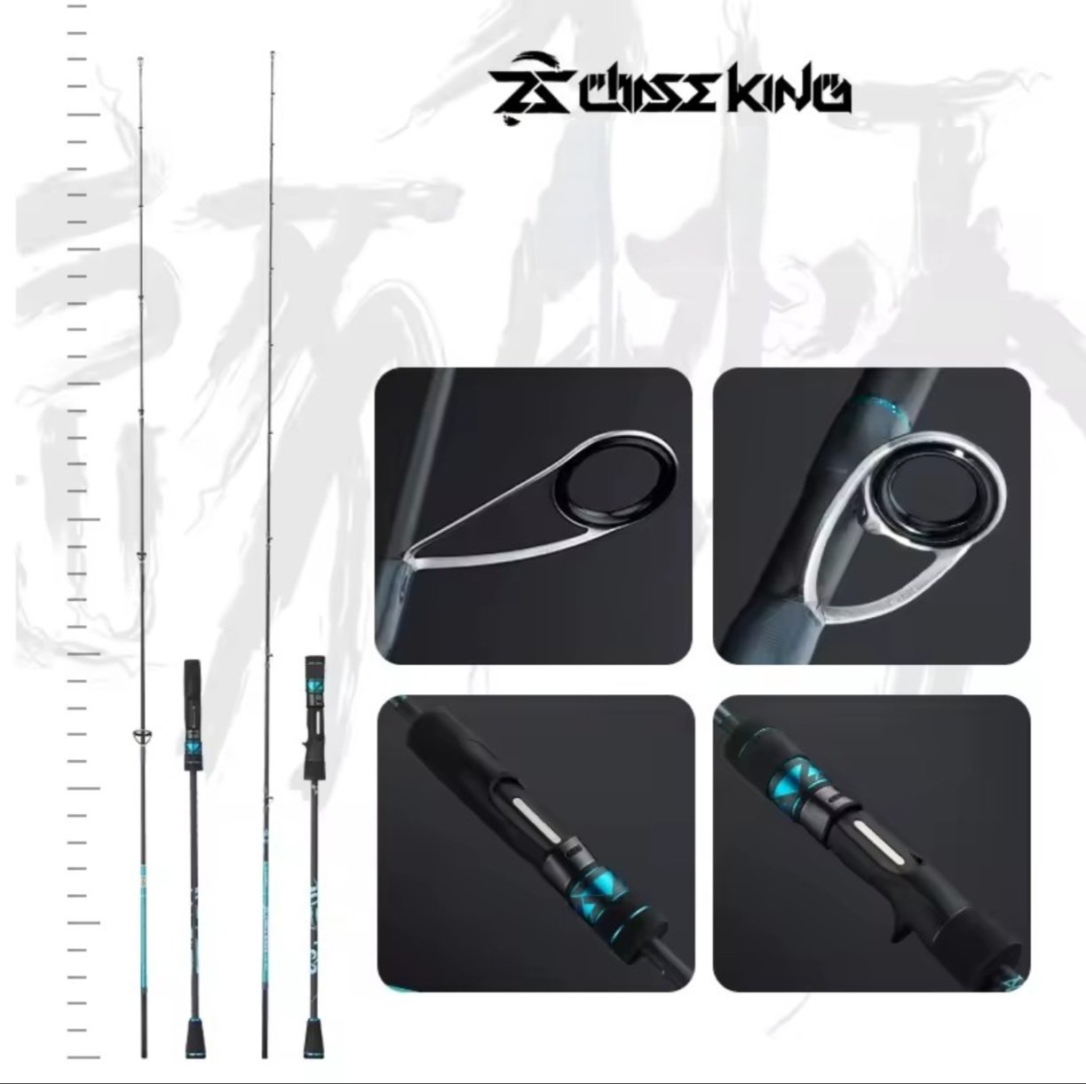 Canne Ecooda CHASE KING 1.68m- 100-250g / 150-350g – Image 5