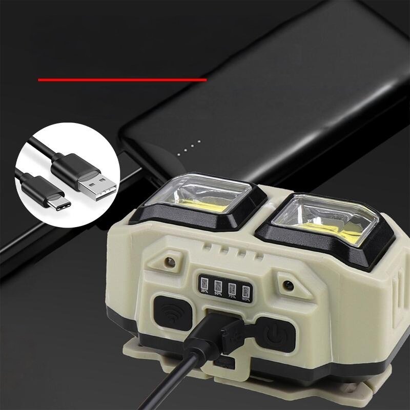 Lampe Frontale Rechargeable HX-816S – LED COB + Capteur Induction – Image 7