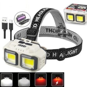 Lampe Frontale Rechargeable HX-816S – LED COB + Capteur Induction