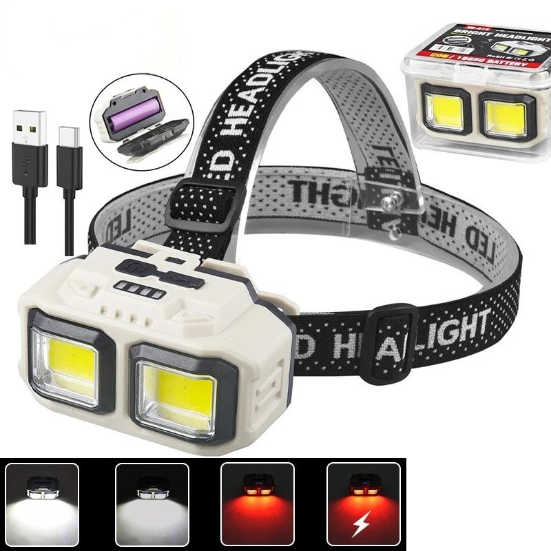 Lampe Frontale Rechargeable HX-816S – LED COB + Capteur Induction