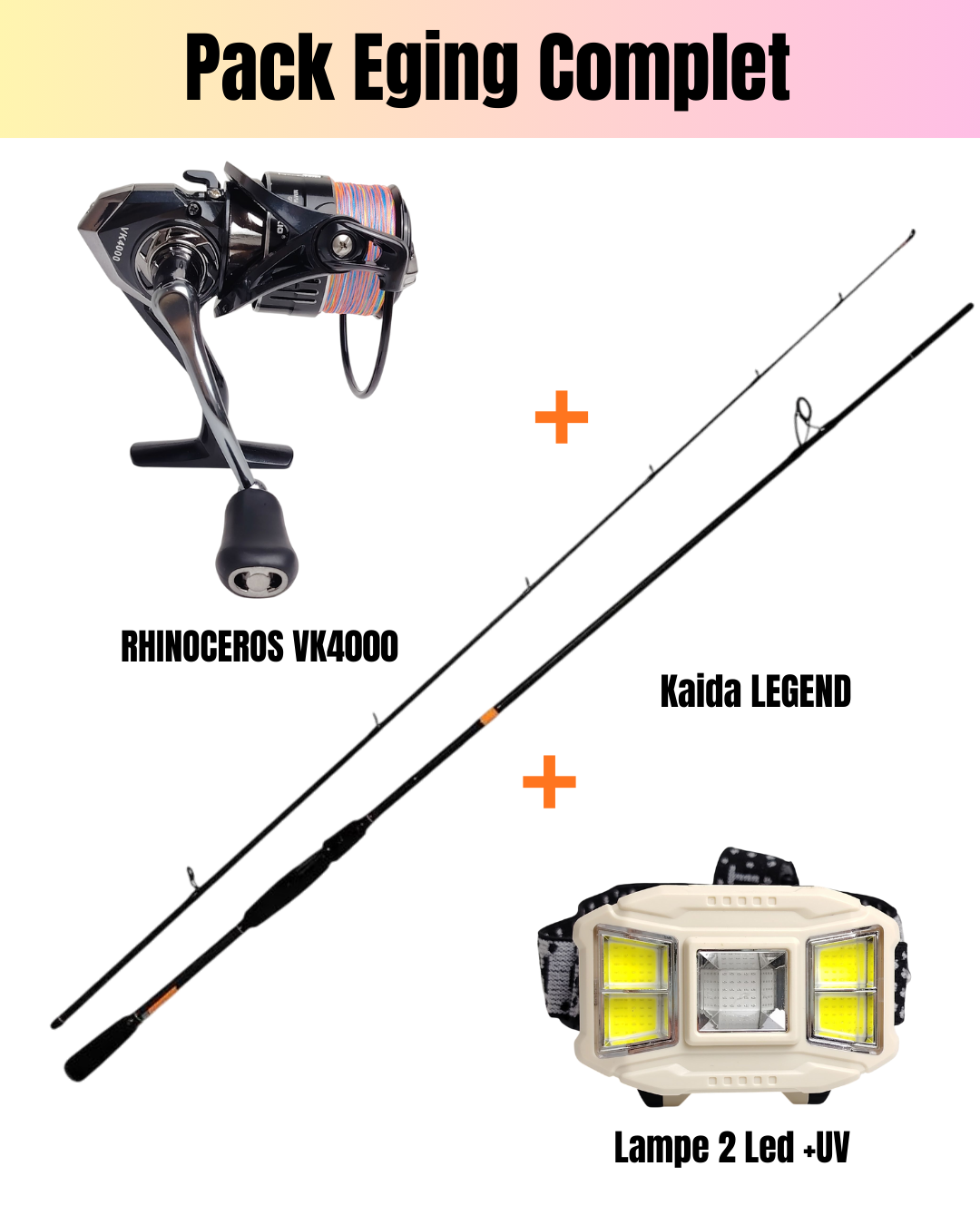 Pack Eging Complet KAIDA + Rhinoceros + Lampe 2 LED- UV