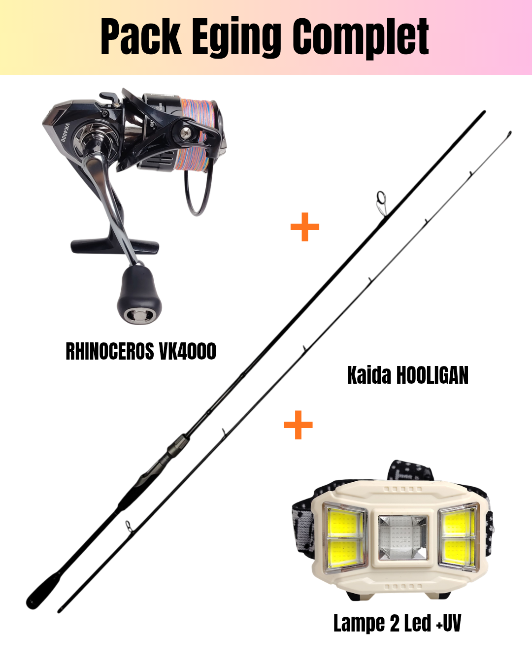 Pack Eging Complet KAIDA + Rhinoceros + Lampe 2 LED- UV – Image 2