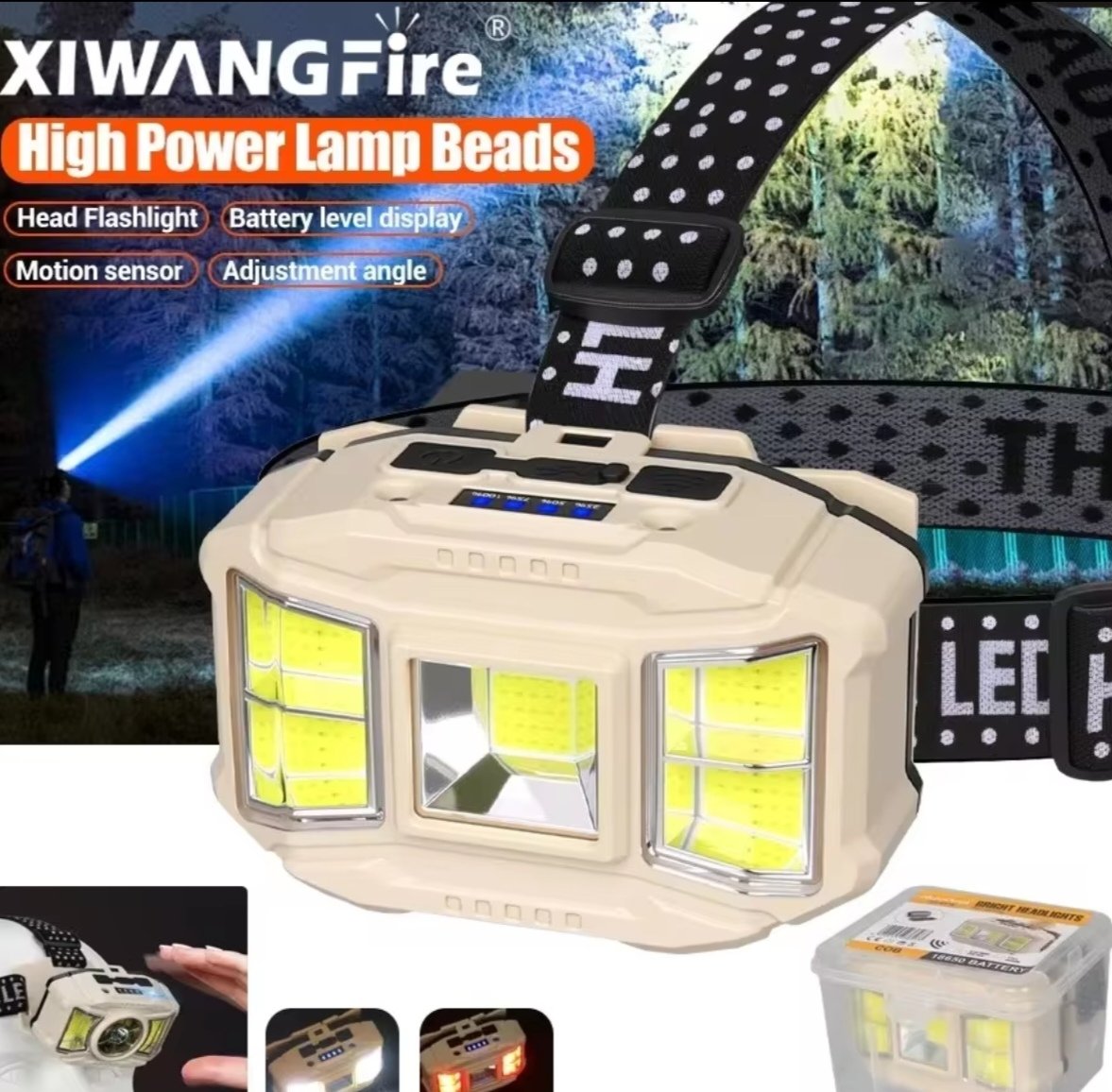 Lampe Frontale HelloCloud HC-618S – LED + UV – Image 4