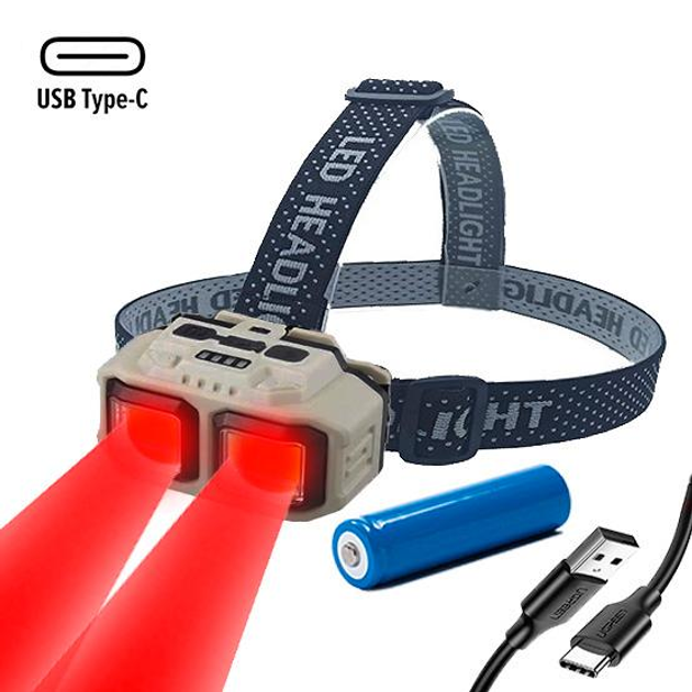 Lampe Frontale Rechargeable HX-816S – LED COB + Capteur Induction – Image 9