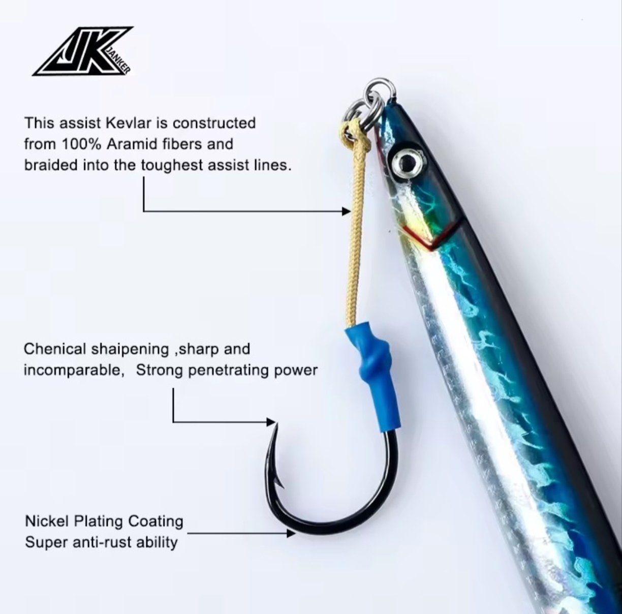 Power Assist Hook Janker PAS  3/0  5/0  7/0  8/0  9/0  10/0  11/0 – Image 3