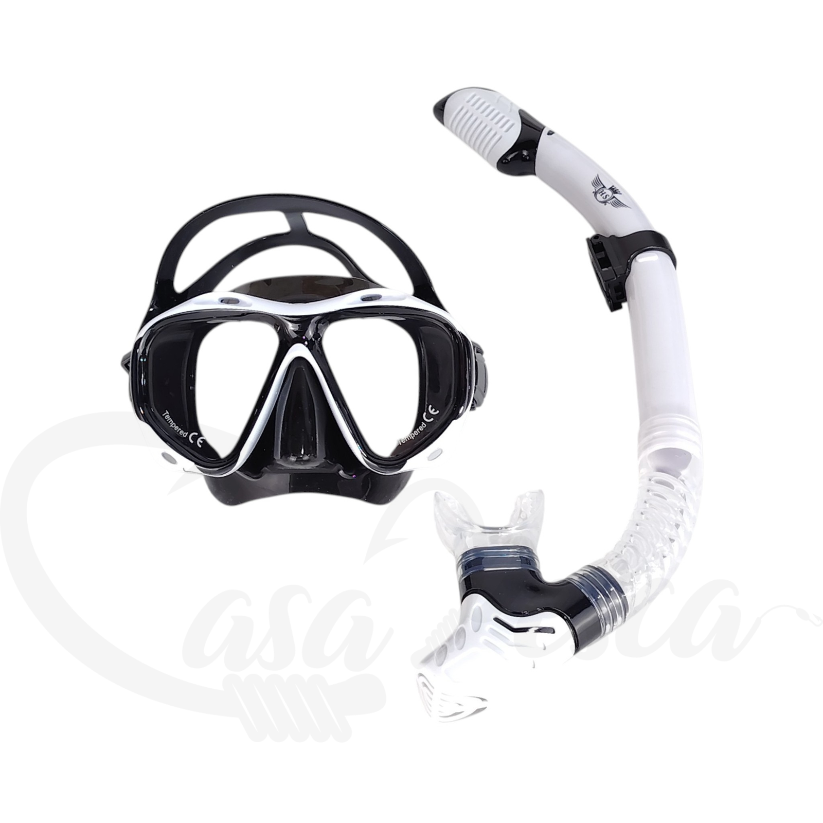 Kit HS Masque Tuba Anti Retour Blanc